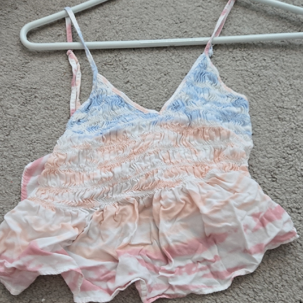 Ron Jon Blue and Pink Smocked Camisole